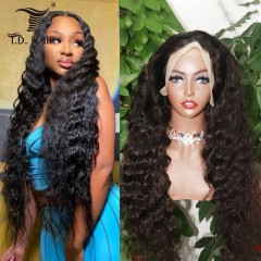 TD HAIR 13X4 Loose Wave Transparent Lace Frontal Wigs Brazilian Human Hair Wigs for Black Women