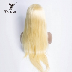 Straight Blonde Lace Front Wig in 613 Blonde Color Russian Blonde 100% Human Hair Wigs for Black Women
